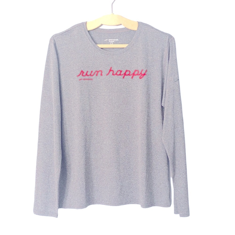 NWOT Brooks Run Happy Shirt
